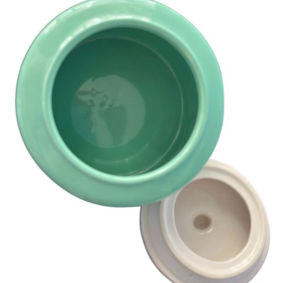 Rae Dunn NAUGHTY CLAWS Cat Treat Jar Canister w/Paw Prints And Cat Handle - NWOT - Picture 5 of 6